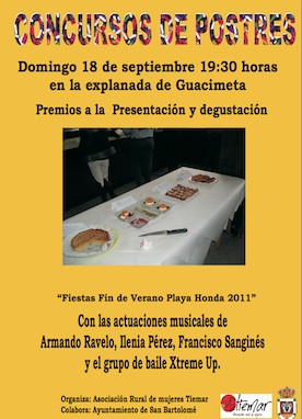 CARTEL CONCURSO DE POSTRES
