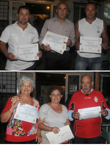 GANADORES DE LOS TORNEOS DE BOLA FIESTAS FIN DE VERANO PLAYA HONDA 2010
